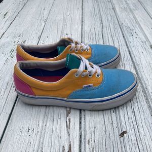 Womens 6.5 Vans era color blocked